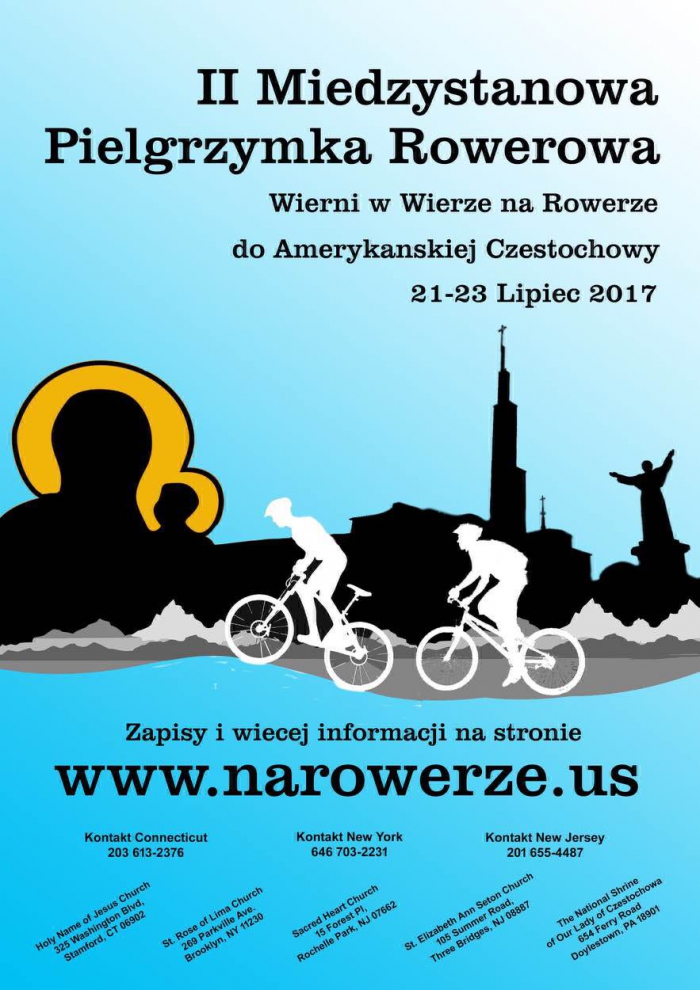 II Międzystanowa Pielgrzymka Rowerowa - "Wierni w wierze na rowerze" do Amerykańskiej Częstochowy.