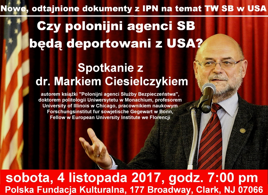 Dr. Marek Ciesielczyk prezentuje swoją książkę pt. "Polonijni agenci Służby Bezpieczeństwa"