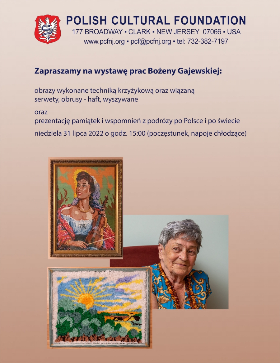 wystawa prac Bożeny Gajewskiej / exhibition of artwork by Bożena Gajewska